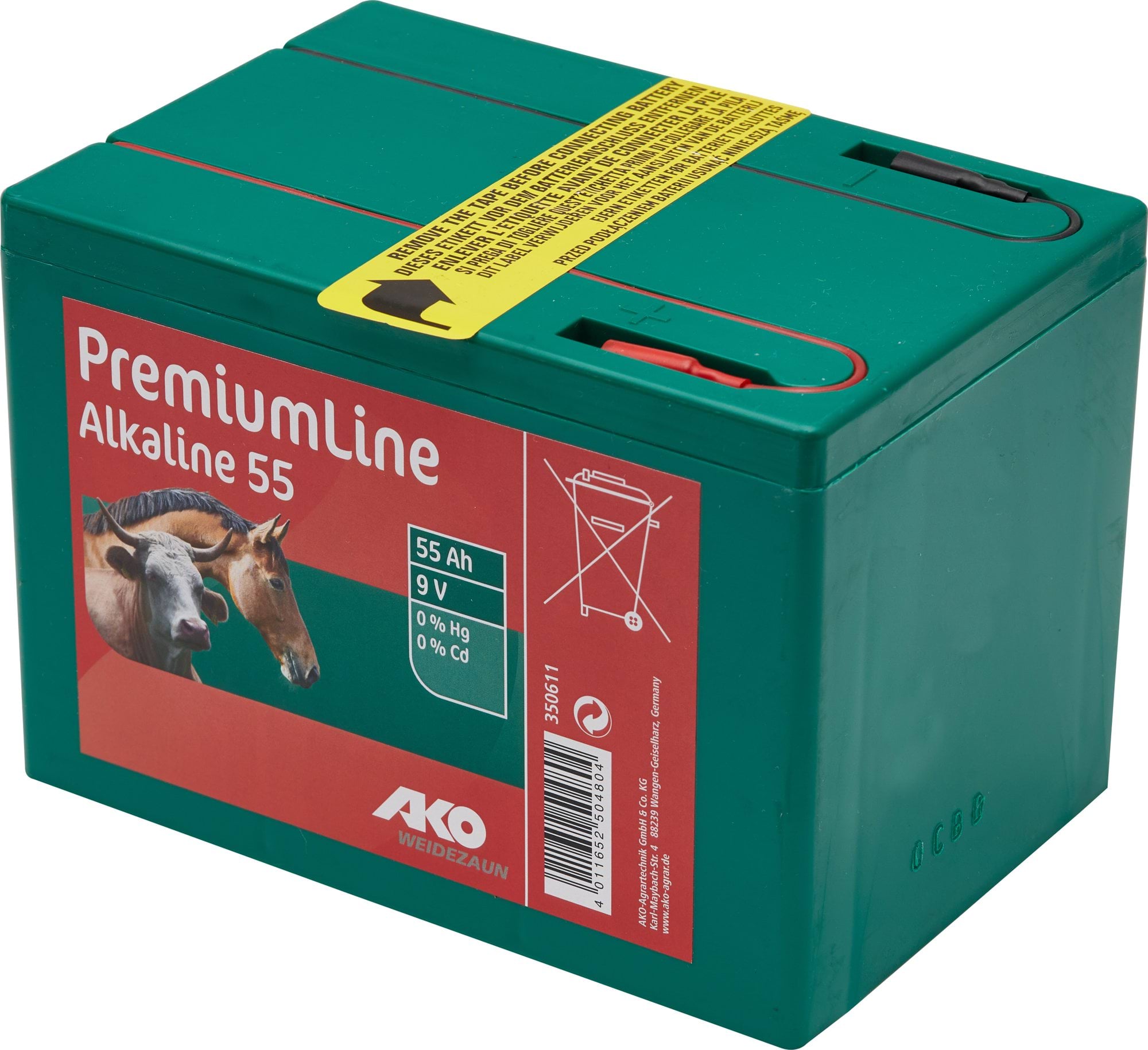 Bateria alkaliczna do elektryzatora 9 V 55 Ah AKO - Cavalo